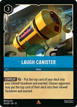 Laugh Canister — Attack of the Vine! Disney Lorcana card by Rudy Hill