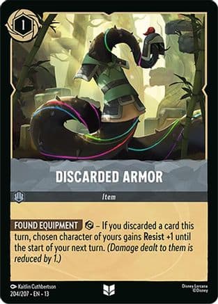Discarded Armor — Attack of the Vine! Disney Lorcana card by Kaitlin Cuthbertson