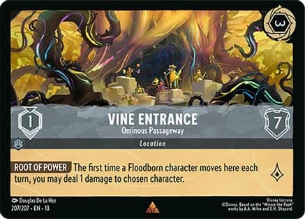 Vine Entrance - Ominous Passageway — Attack of the Vine! Disney Lorcana card by Douglas De La Hoz