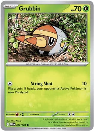 Grubbin — ME05: Pitch Black Pokémon TCG card by Mina Nakai