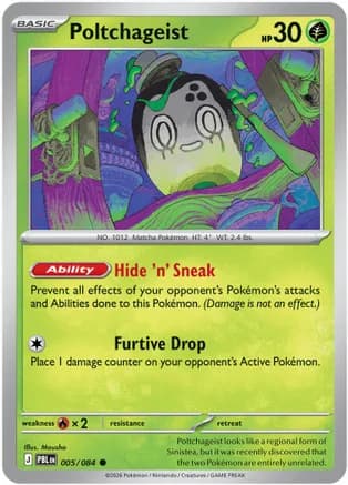 Poltchageist — ME05: Pitch Black Pokémon TCG card by Mousho