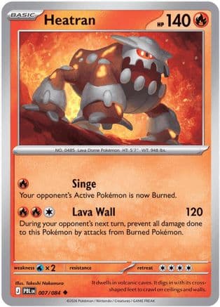 Heatran — ME05: Pitch Black Pokémon TCG card by Takeshi Nakamura