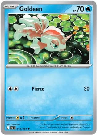 Goldeen - 013/084 — ME05: Pitch Black Pokémon TCG card by Shibuzoh.