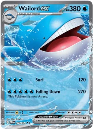 Wailord ex - 016/084 — ME05: Pitch Black Pokémon TCG card by 5ban Graphics