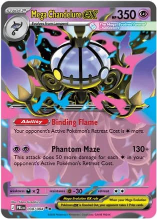 Mega Chandelure ex - 038/084 — ME05: Pitch Black