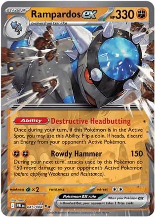Rampardos ex - 045/084 — ME05: Pitch Black Pokémon TCG card by hncl