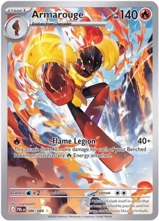 Armarouge - 086/084 — ME05: Pitch Black Pokémon TCG card by Iwamoto05