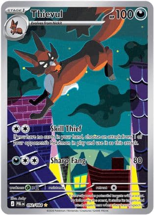 Thievul - 092/084 — ME05: Pitch Black Pokémon TCG card by Jerky