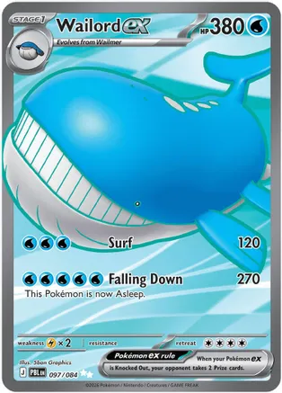 Wailord ex - 097/084 — ME05: Pitch Black Pokémon TCG card by 5ban Graphics