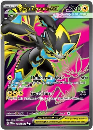 Mega Zeraora ex - 098/084 — ME05: Pitch Black Pokémon TCG card by 5ban Graphics