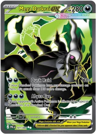 Mega Darkrai ex - 101/084 — ME05: Pitch Black Pokémon TCG card by 5ban Graphics