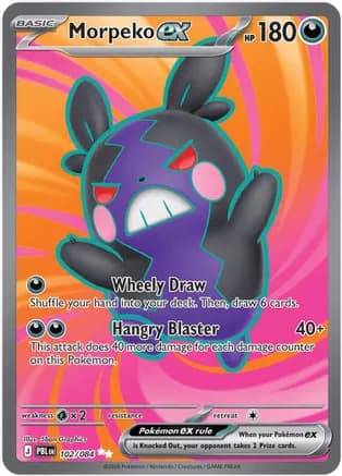 Morpeko ex - 102/084 — ME05: Pitch Black Pokémon TCG card by 5ban Graphics