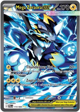 Mega Zeraora ex - 114/084 — Pokémon TCG card