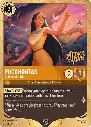 Pocahontas - Guiding the Tribe — Disney Lorcana Promo Cards