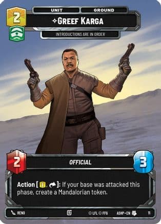 Greef Karga — Ashes of the Empire - Weekly Play Promos