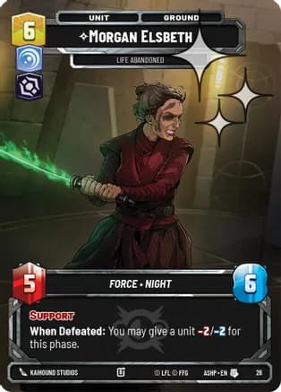 Morgan Elsbeth -Life Abandoned (Foil) — Ashes of the Empire - Weekly Play Promos