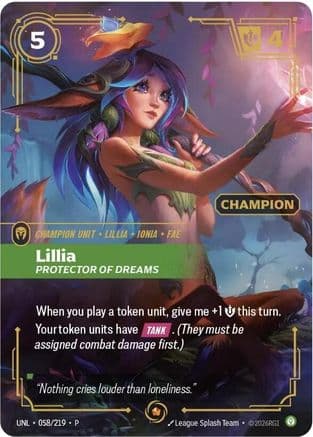 Lillia, Protector of Dreams (Champion) — Riftbound Organized Play Promotional Cards