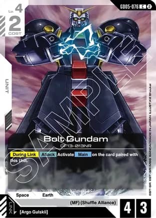 Bolt Gundam — Freedom Ascension Gundam Card Game card by [Argo Gulskii]