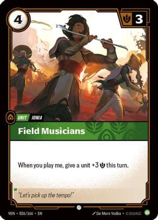 Field Musicians — Vendetta Riftbound: League of Legends TCG card by Sixmorevodka