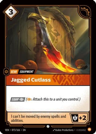 Jagged Cutlass — Vendetta Riftbound: League of Legends TCG card by Kudos Production
