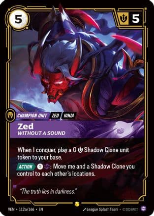 Zed, Without a Sound (Alternate Art) — Vendetta