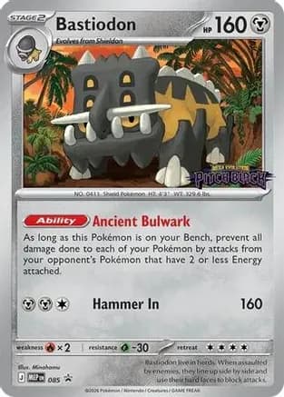 Bastiodon - 085 (Pitch Black Stamped) — ME: Mega Evolution Promo