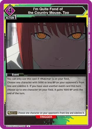 I'm Quite Fond of the Country Mouse, Too — UE22BT: CHAINSAW MAN