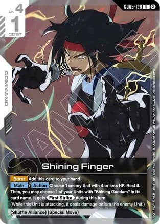 Shining Finger (GD05 Release Event) — Gundam Promotional Cards