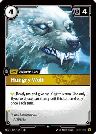 Hungry Wolf — Vendetta Riftbound: League of Legends TCG card by Sir More Vodka