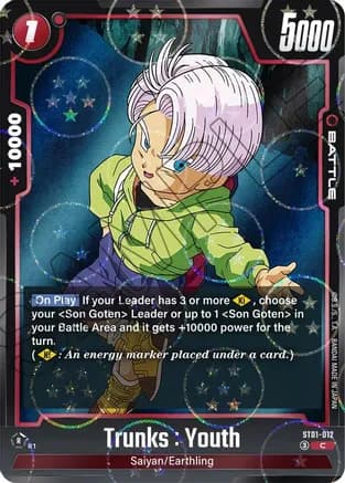 Trunks : Youth - ST01-012 (Dragon Ball Pattern) — Story Booster 01