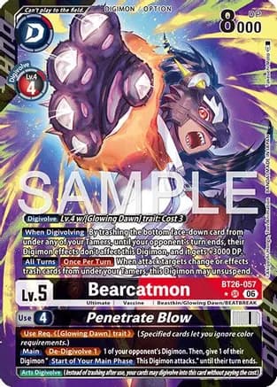 Bearcatmon // Penetrate Blow (Alternate Art) — Timeless Bonds