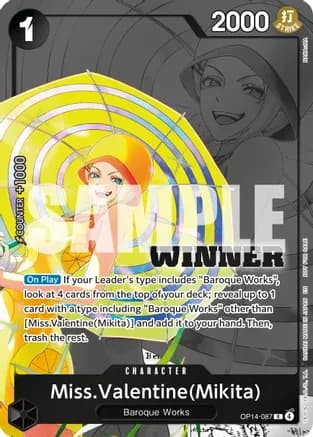Miss.Valentine(Mikita) (Winner Pack 2026 Vol. 3) — One Piece Promotion Cards