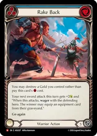 Rake Back (Blue) — Flesh and Blood card