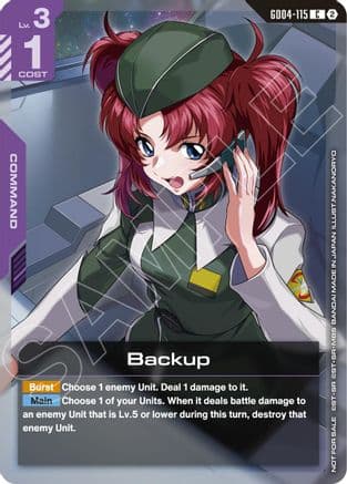 Backup (Event Pack 02) — Gundam Promotional Cards