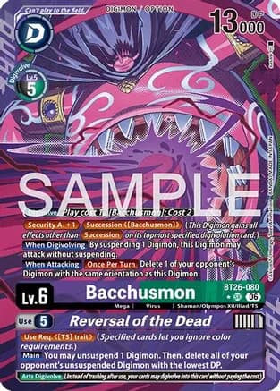 Bacchusmon // Reversal of the Dead (Alternate Art) — Timeless Bonds