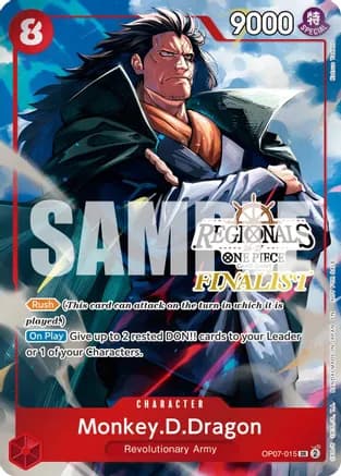 Monkey.D.Dragon (Regionals Finalist Card Set 26-27 Vol.2) — One Piece Promotion Cards
