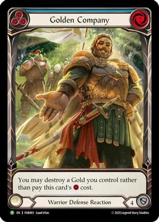 Golden Company (Blue) - FAB483 — Flesh and Blood: Promo Cards