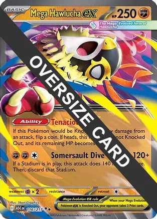 Mega Hawlucha ex - 116/217 — Jumbo Cards Pokémon TCG card by 5ban Graphics