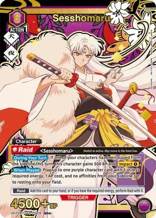 Sesshomaru (009) (SR*) (Box Topper Gold Foil) — UE23BT: Inuyasha