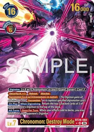 Chronomon: Destroy Mode (Alternate Art) — Timeless Bonds