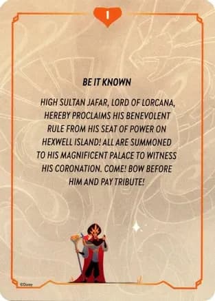 Reign of Jafar Lore Card (1 of 19) — Reign of Jafar