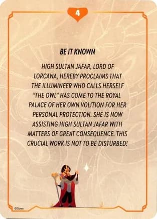 Reign of Jafar Lore Card (4 of 19) — Reign of Jafar