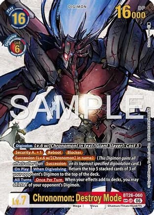 Chronomon: Destroy Mode (SP) — Digimon Card Game card