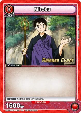 Miroku (068) — UE23BT: Inuyasha Release Event Cards