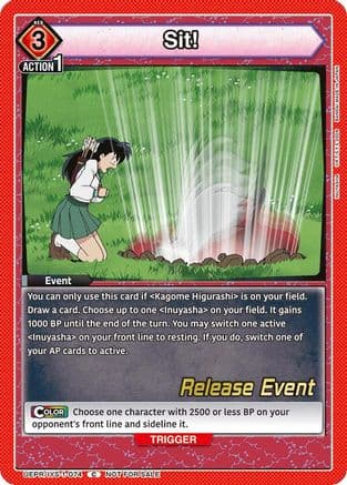 Sit! — UE23BT: Inuyasha Release Event Cards