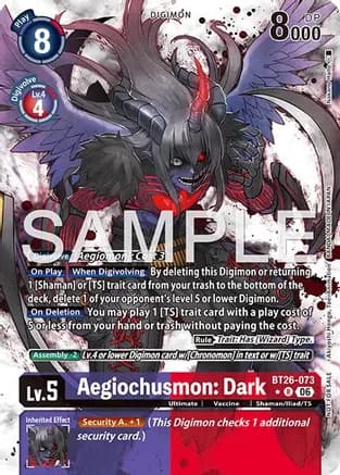 Aegiochusmon: Dark (Alternate Art) — Timeless Bonds