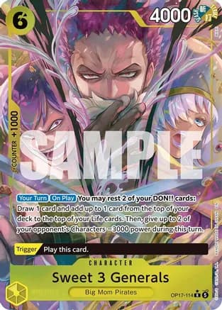 Sweet 3 Generals (Alternate Art) — The World's Strongest Warriors