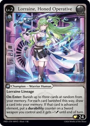 Lorraine, Honed Operative — .asphodel/paradise