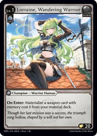 Lorraine, Wandering Warrior — .asphodel/paradise