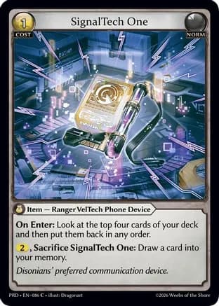 SignalTech One — .asphodel/paradise
